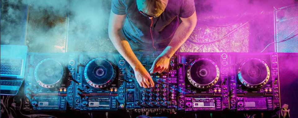 DJ mixing music at an event