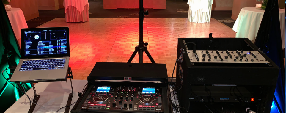DJ equipment at an event